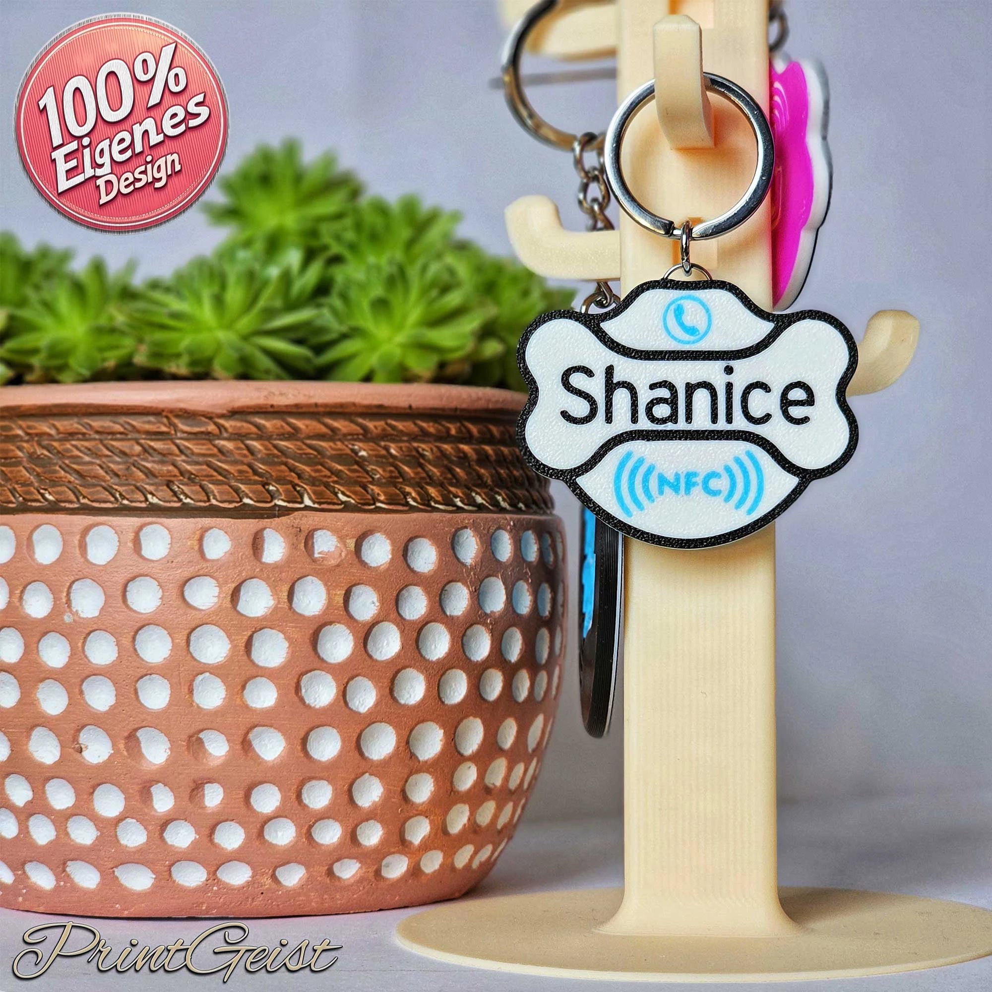 TipyTapyBF NFC Notfallkontaktanhänger – personalisierte Hundemarke für Sicherheit deines Vierbeiners