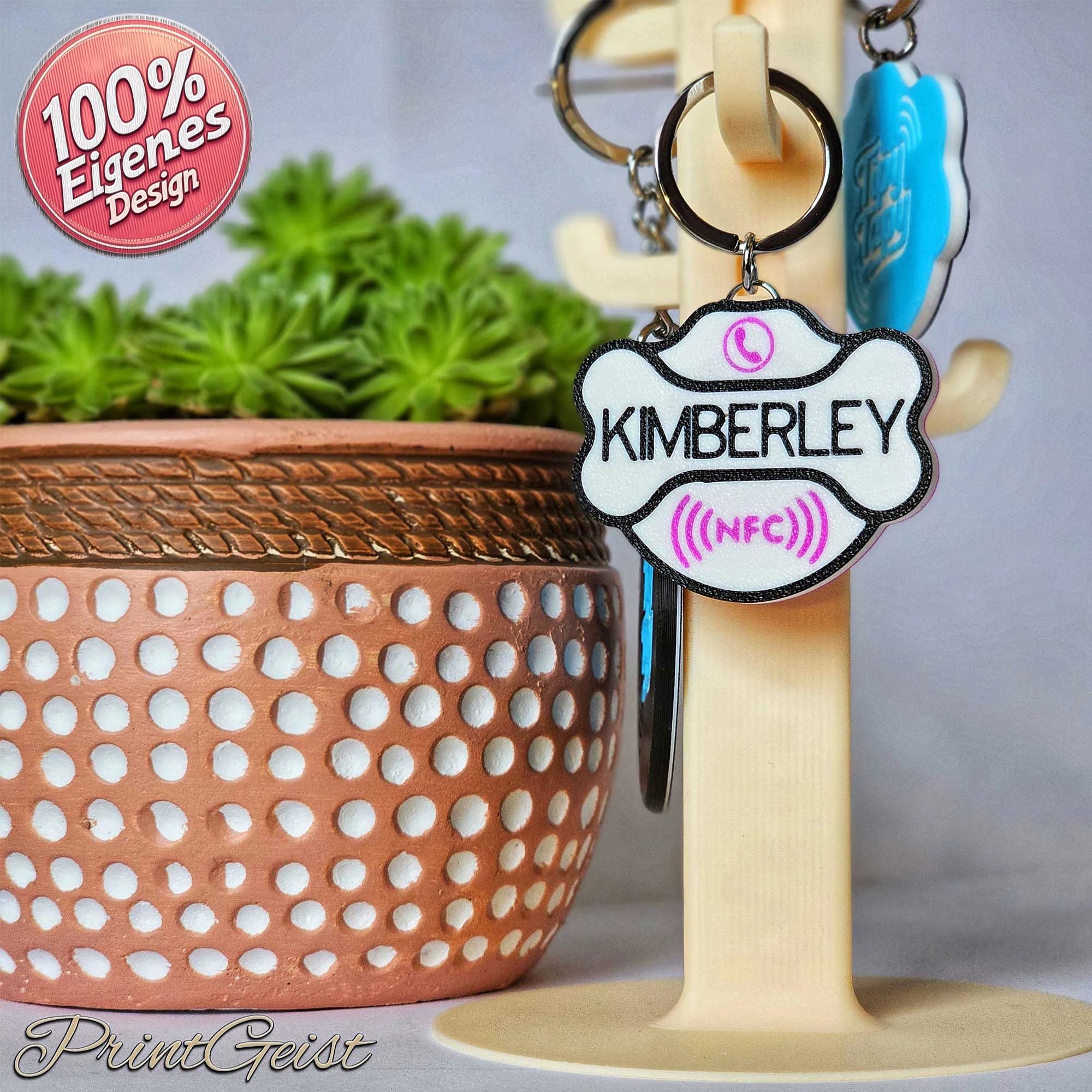 TipyTapyBF NFC Notfallkontaktanhänger – personalisierte Hundemarke für Sicherheit deines Vierbeiners