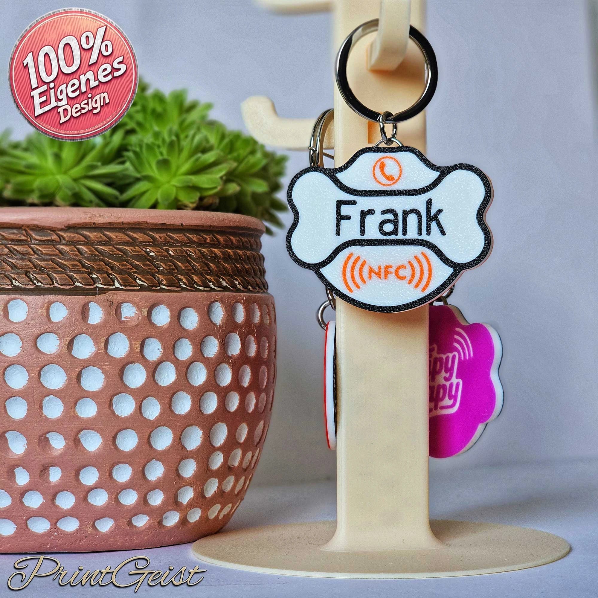 TipyTapyBF NFC Notfallkontaktanhänger – personalisierte Hundemarke für Sicherheit deines Vierbeiners