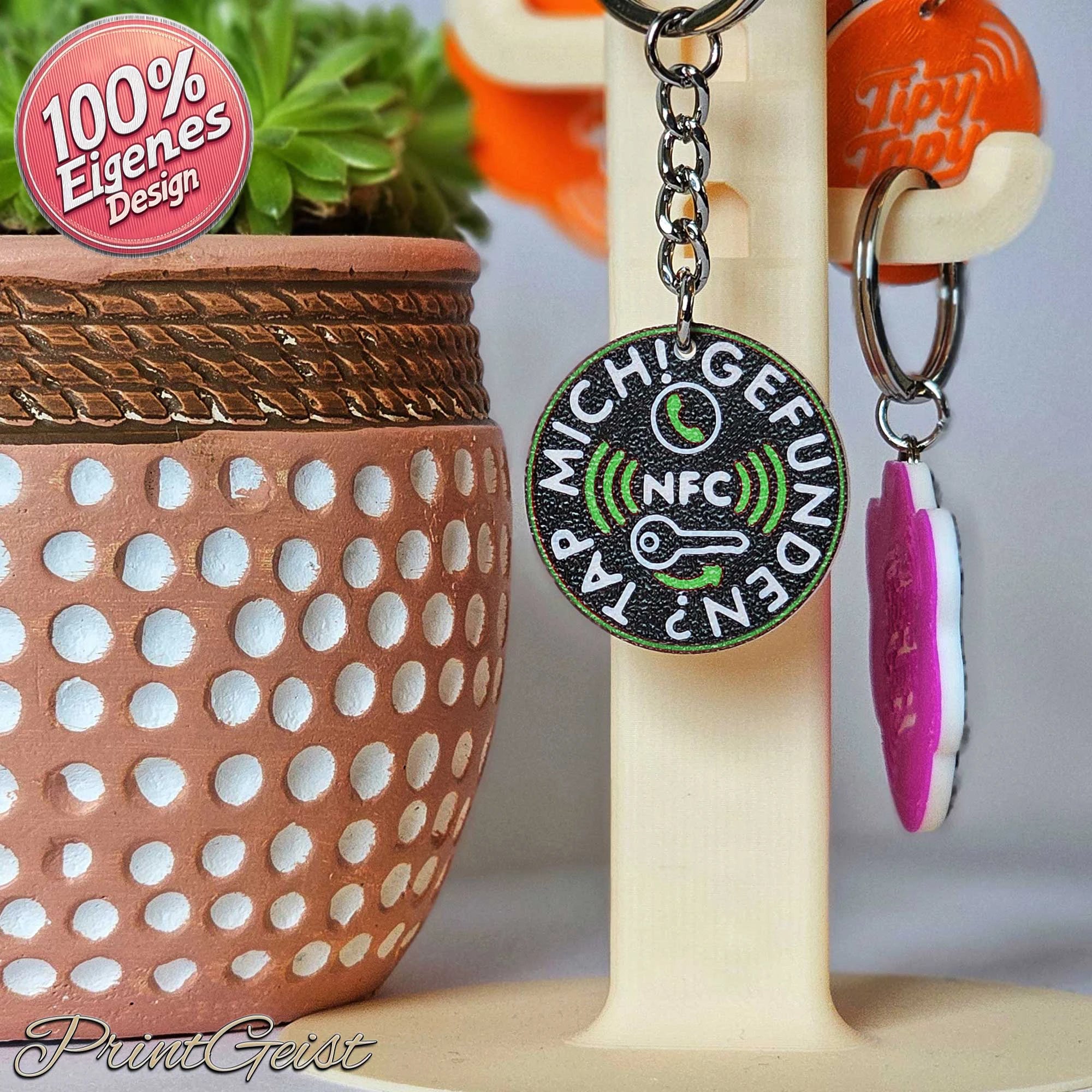 TipyTapyBuddy NFC Fundanhänger – ultrakompakt für Schlüssel, Koffer & persönliche Gegenstände