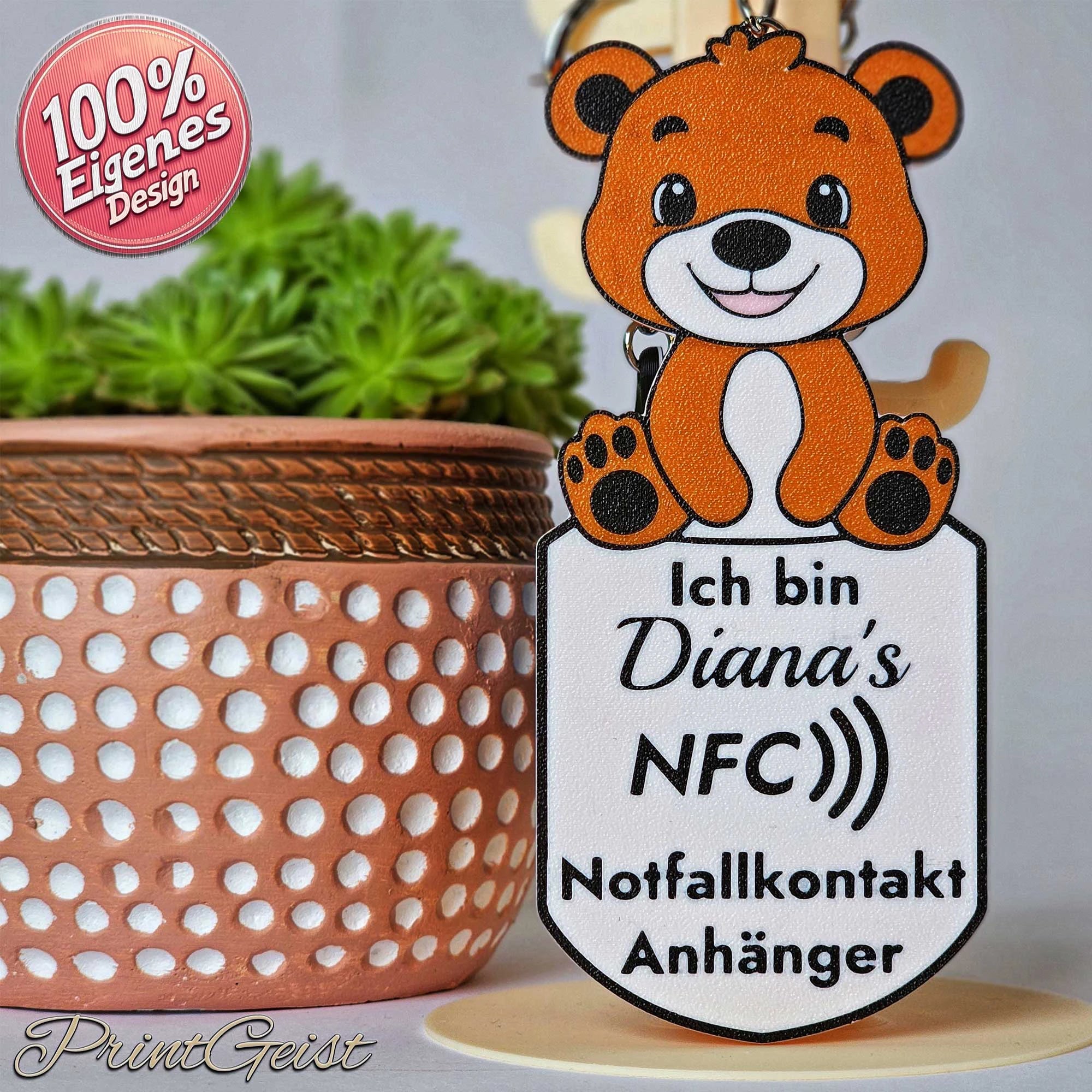 TipyTapyMaxi NFC Notfallkontaktanhänger – personalisiert für Kinder
