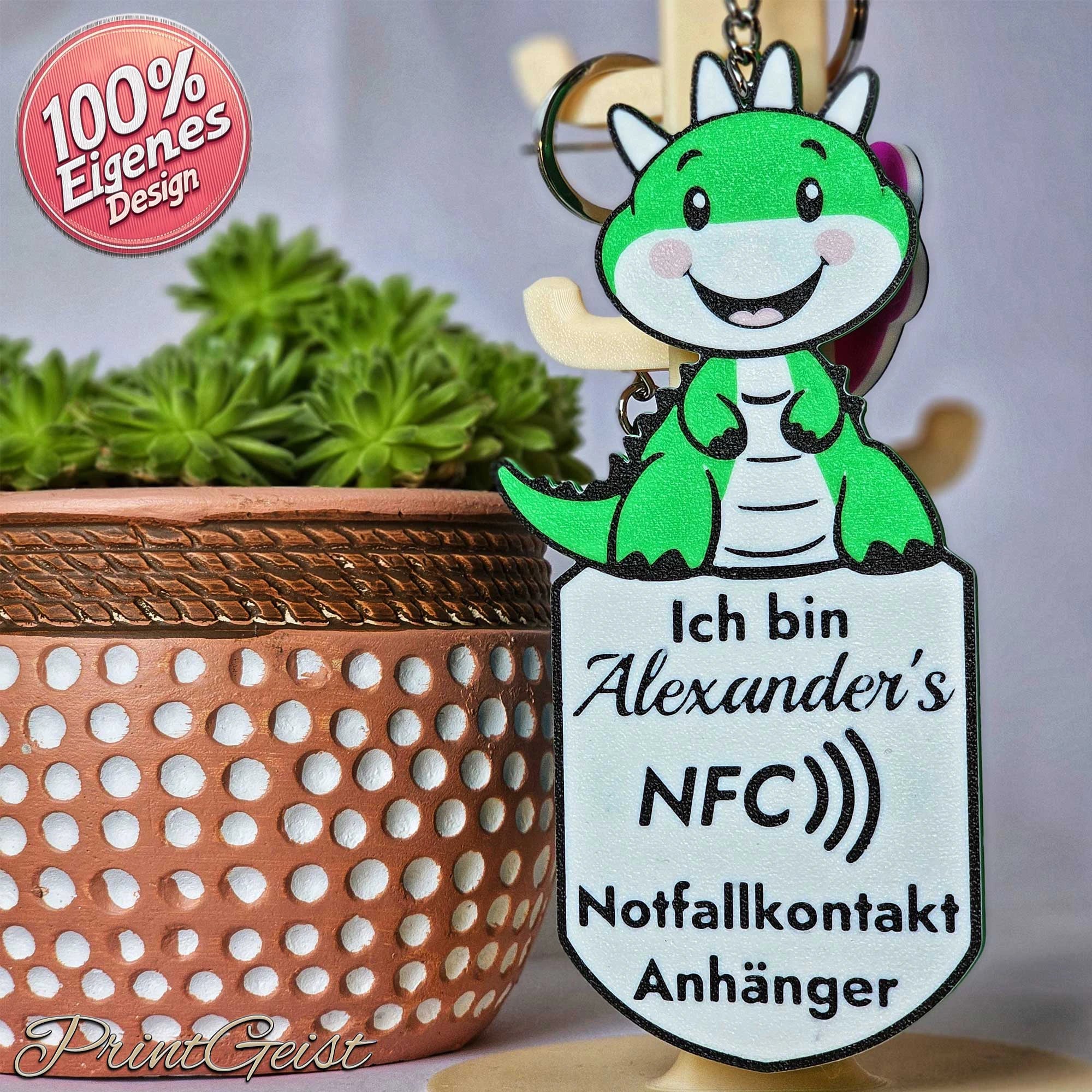 TipyTapyMaxi NFC Notfallkontaktanhänger – personalisiert für Kinder