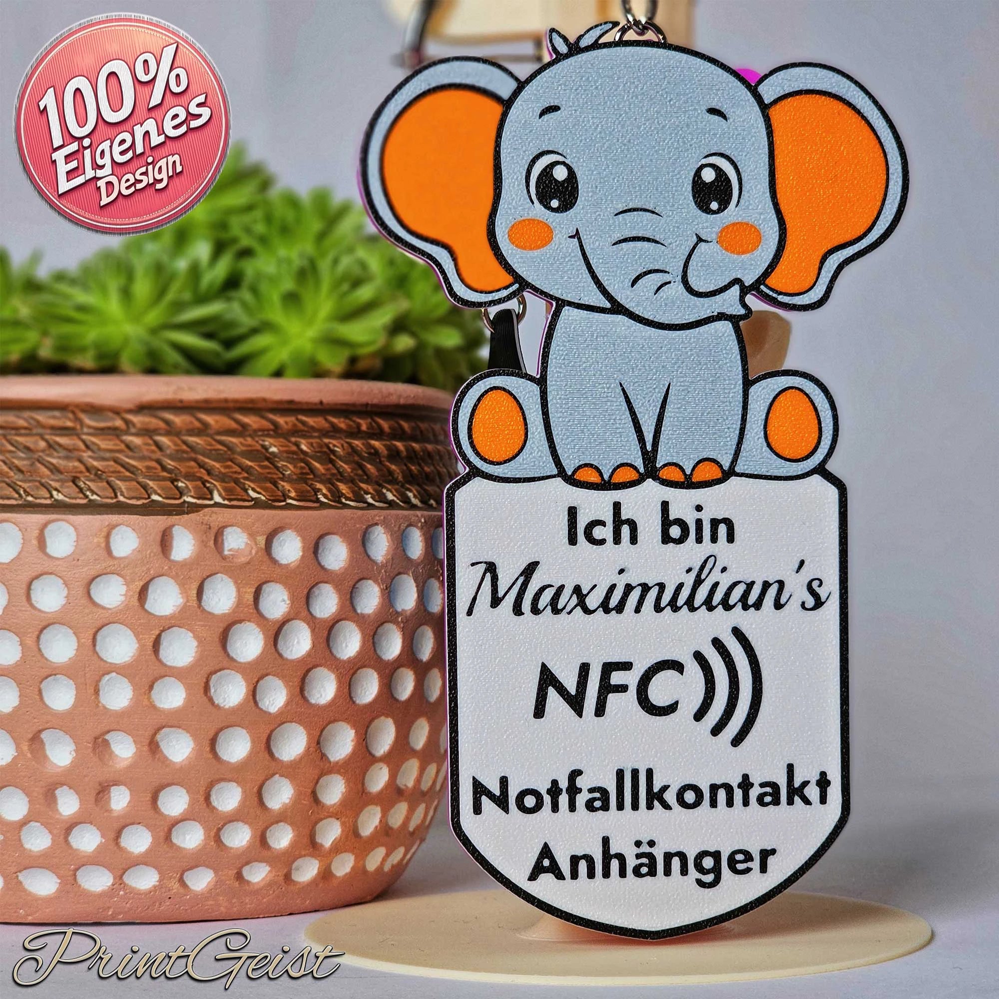 TipyTapyMaxi NFC Notfallkontaktanhänger – personalisiert für Kinder