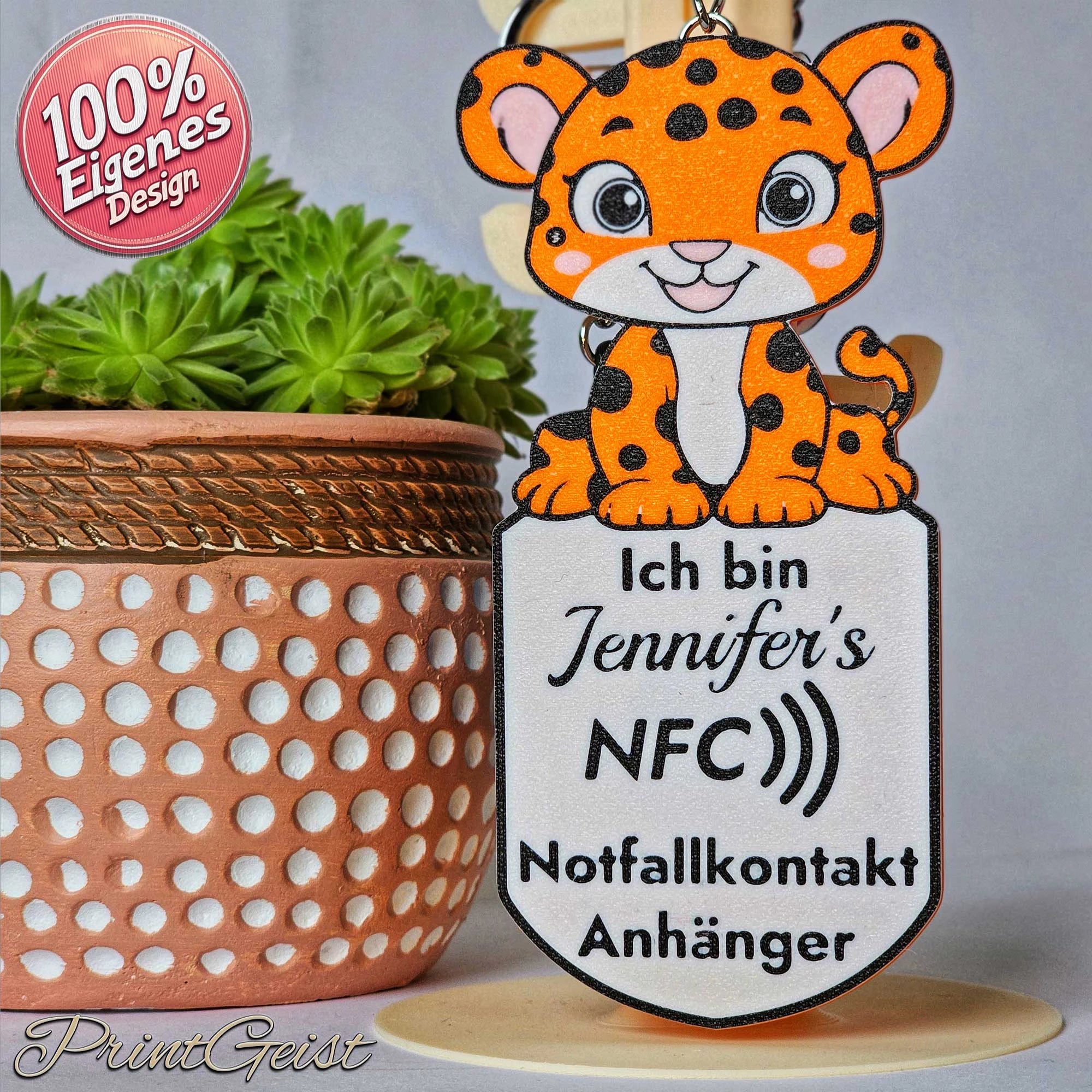 TipyTapyMaxi NFC Notfallkontaktanhänger – personalisiert für Kinder