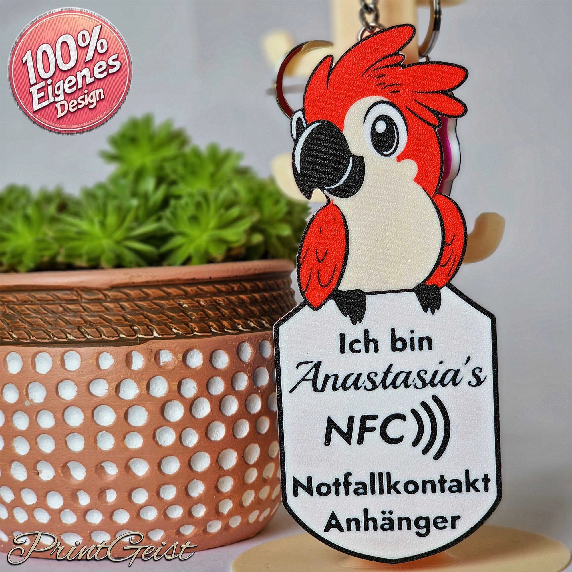 TipyTapyMaxi NFC Notfallkontaktanhänger – personalisiert für Kinder
