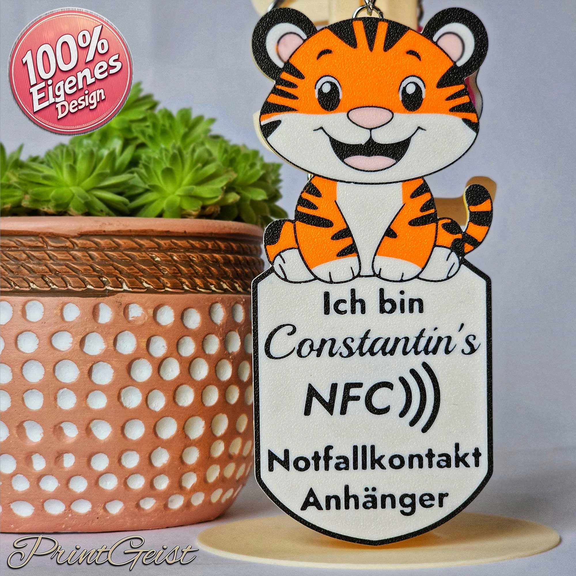 TipyTapyMaxi NFC Notfallkontaktanhänger – personalisiert für Kinder