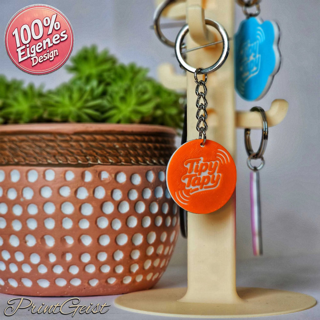 TipyTapyMicro NFC Notfallkontaktanhänger – ultrakompakt & personalisiert