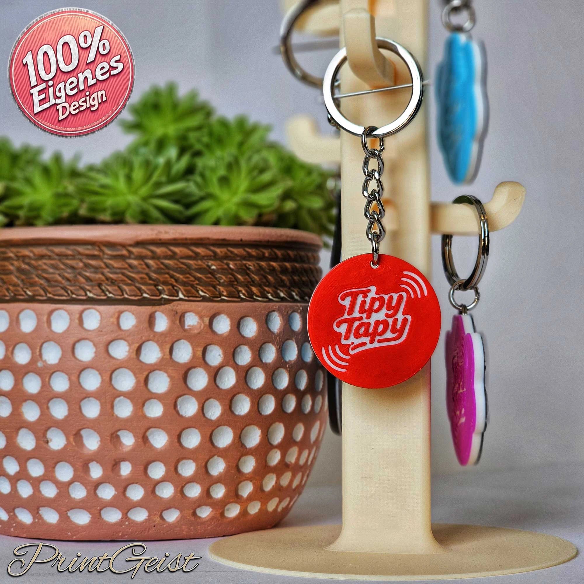 TipyTapyMicro NFC Notfallkontaktanhänger – ultrakompakt & personalisiert