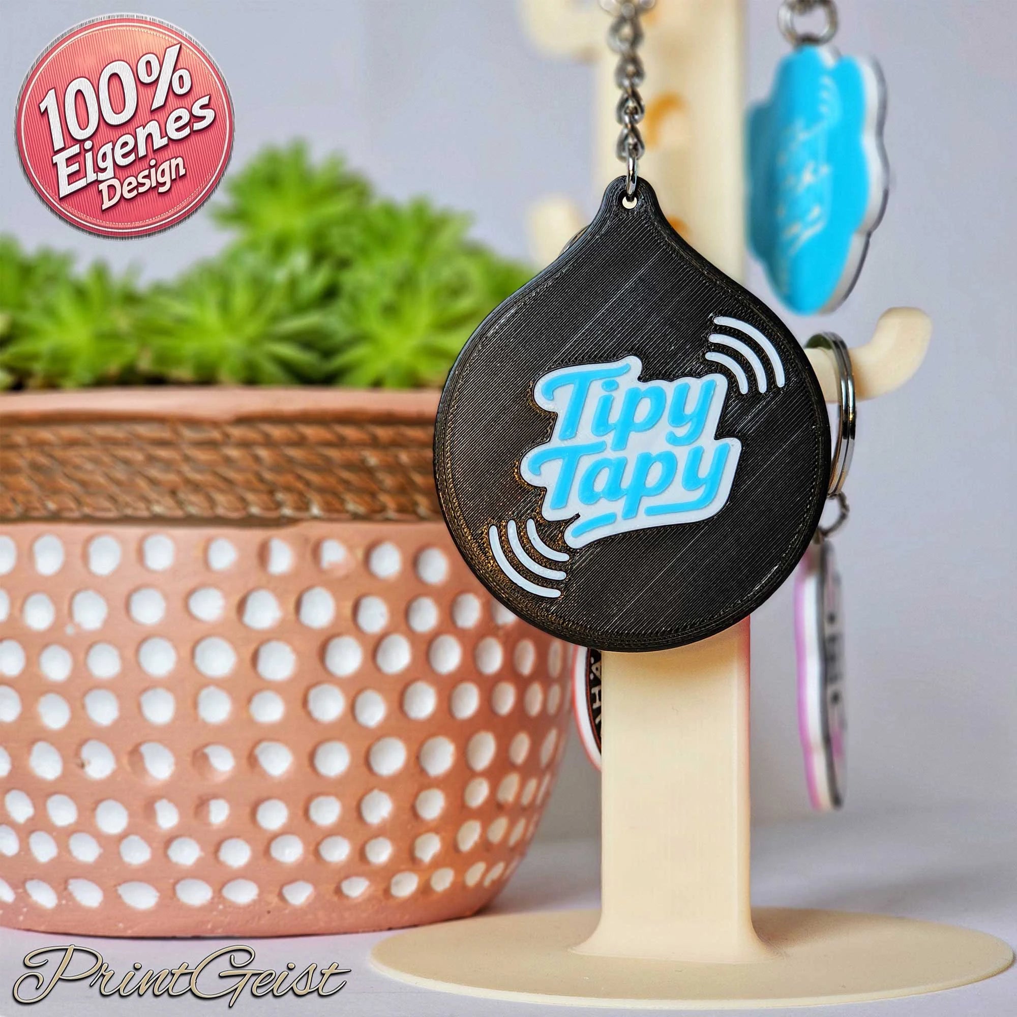 TipyTapyMini NFC Notfallkontaktanhänger –  Personalisiert für Kinder & Erwachsene